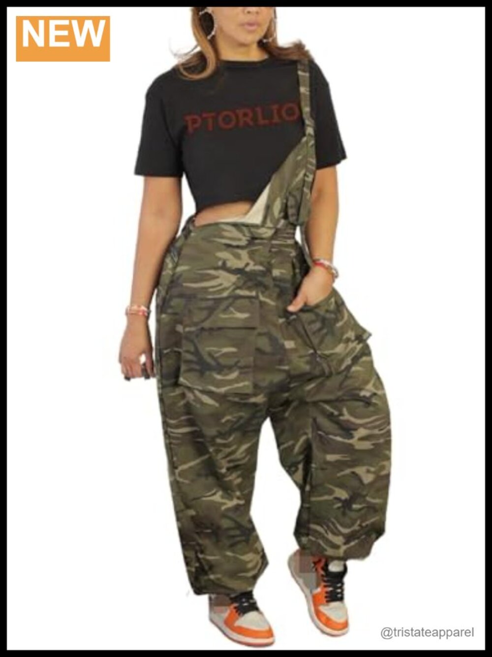 Plus Size Camo Overalls Womens Loose Baggy Harem Bib Jumpsuit Polyester Spandex